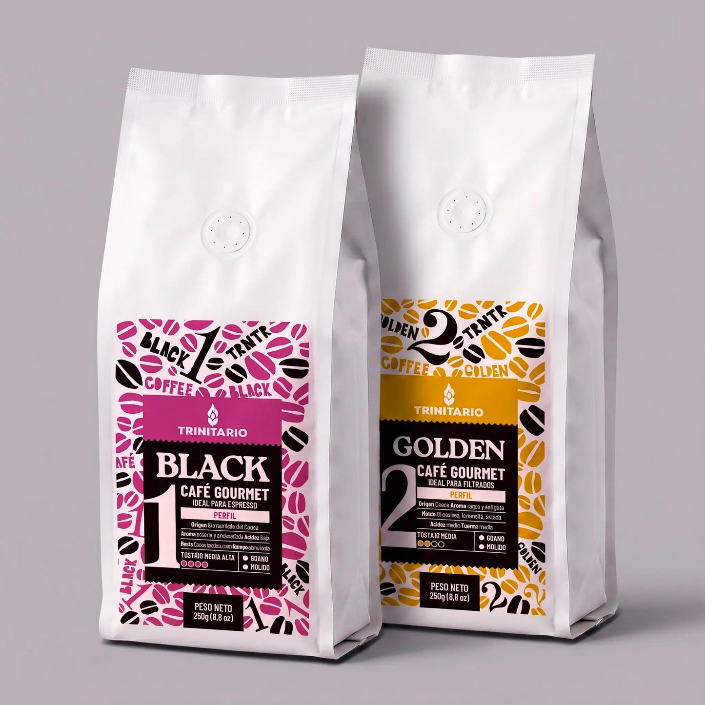 Dúo Orígenes Trinitario | Pack 2 x 250g (Black + Golden) - SAXUM TRADING GROUP SAS