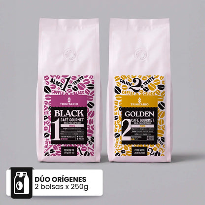 Dúo Orígenes Trinitario | Pack 2 x 250g (Black + Golden) - SAXUM TRADING GROUP SAS