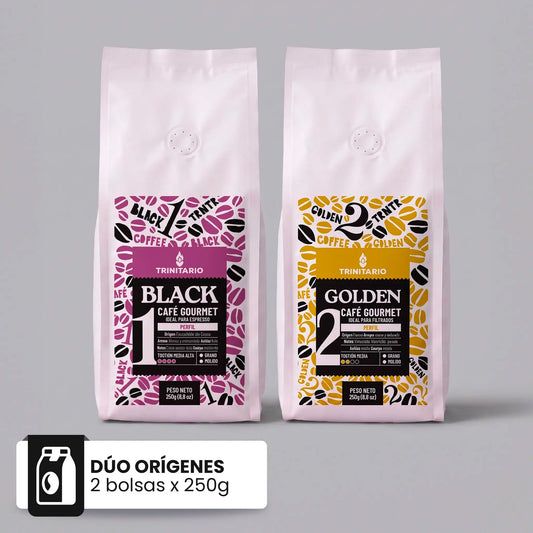 Dúo Orígenes Trinitario | Pack 2 x 250g (Black + Golden) - SAXUM TRADING GROUP SAS