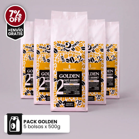 Pack Golden x5 | 5 Bolsas de 500g (2.5 kg) · 7% OFF - SAXUM TRADING GROUP SAS
